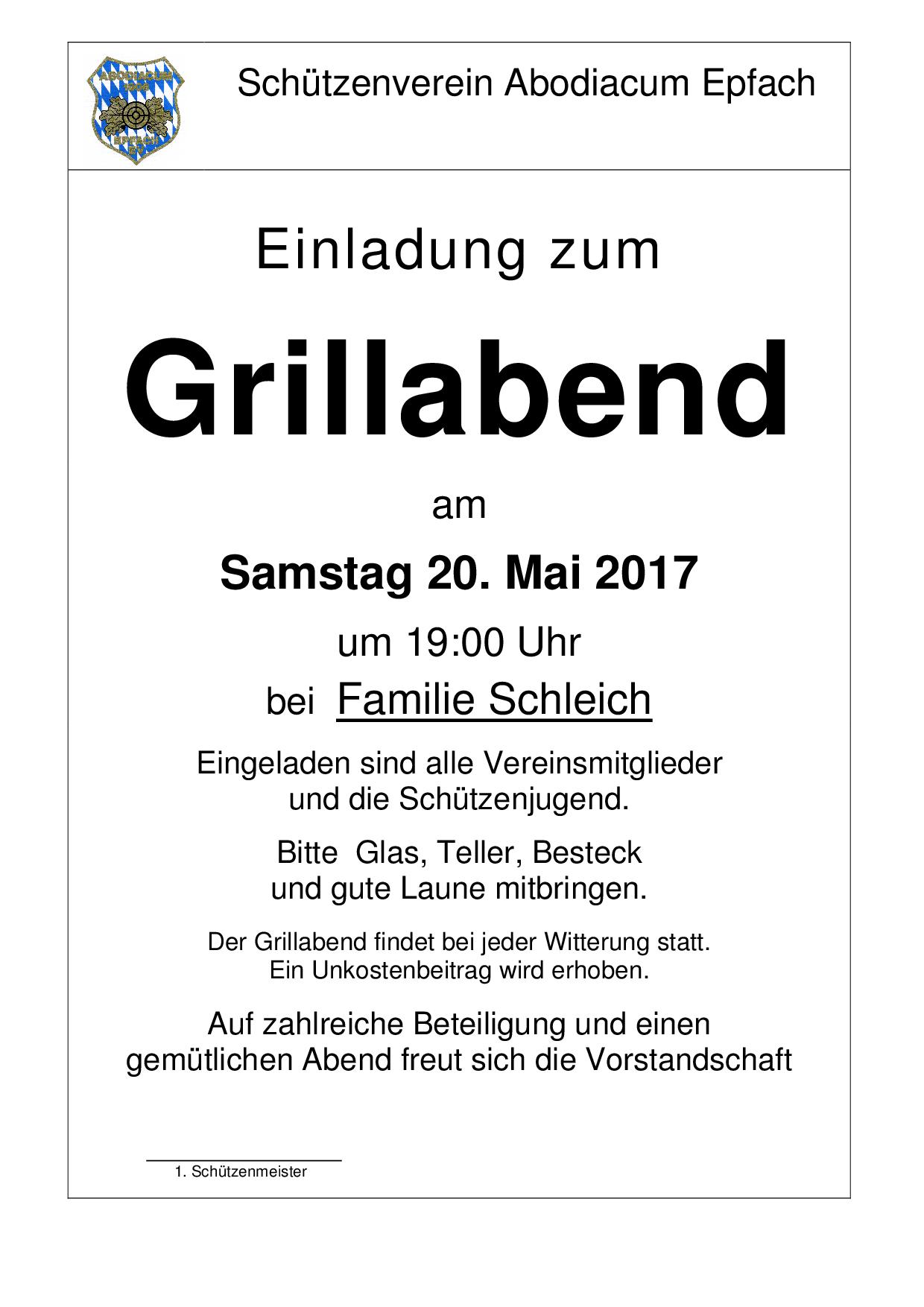Grillabend 2017