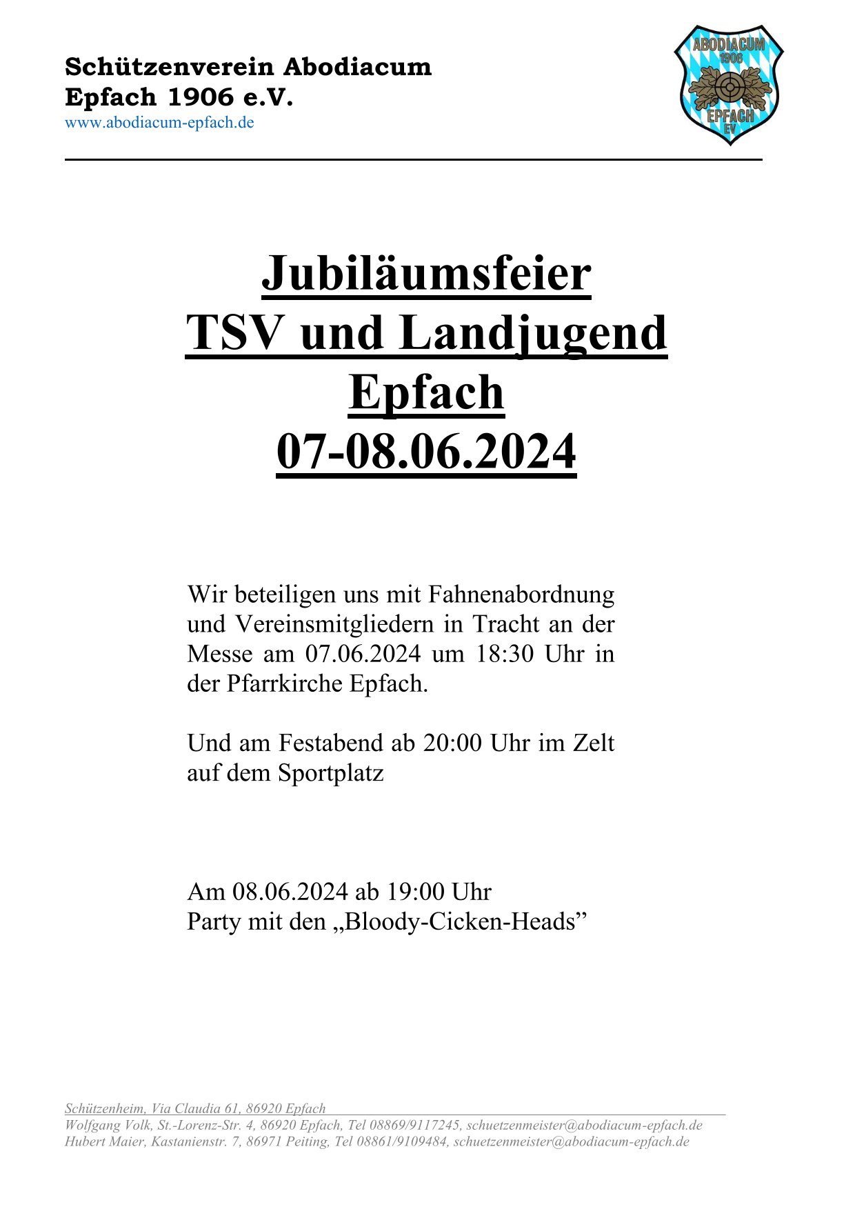 Jubiläumsfeier LJ TSV